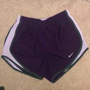 Purple Nike shorts